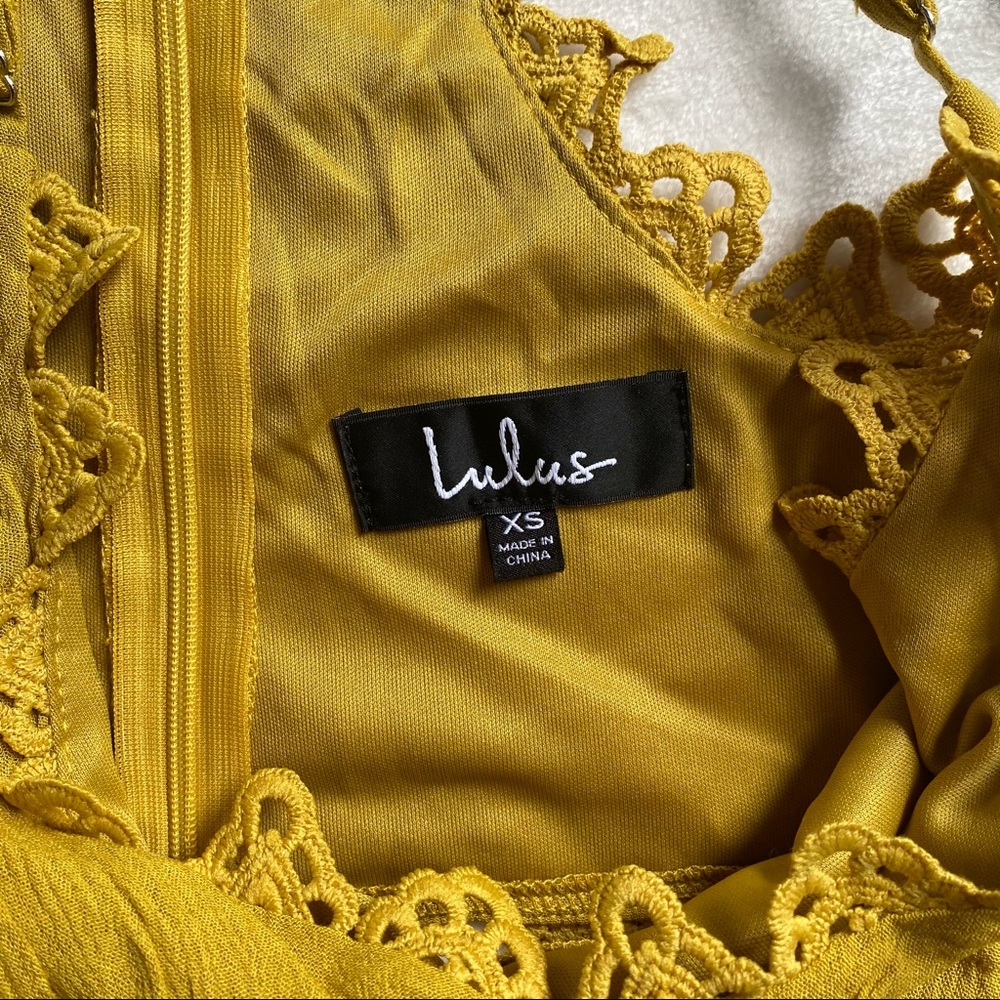 This is Love Mustard Yellow Lace Maxi Dress |Lulus - Picture 8 of 11